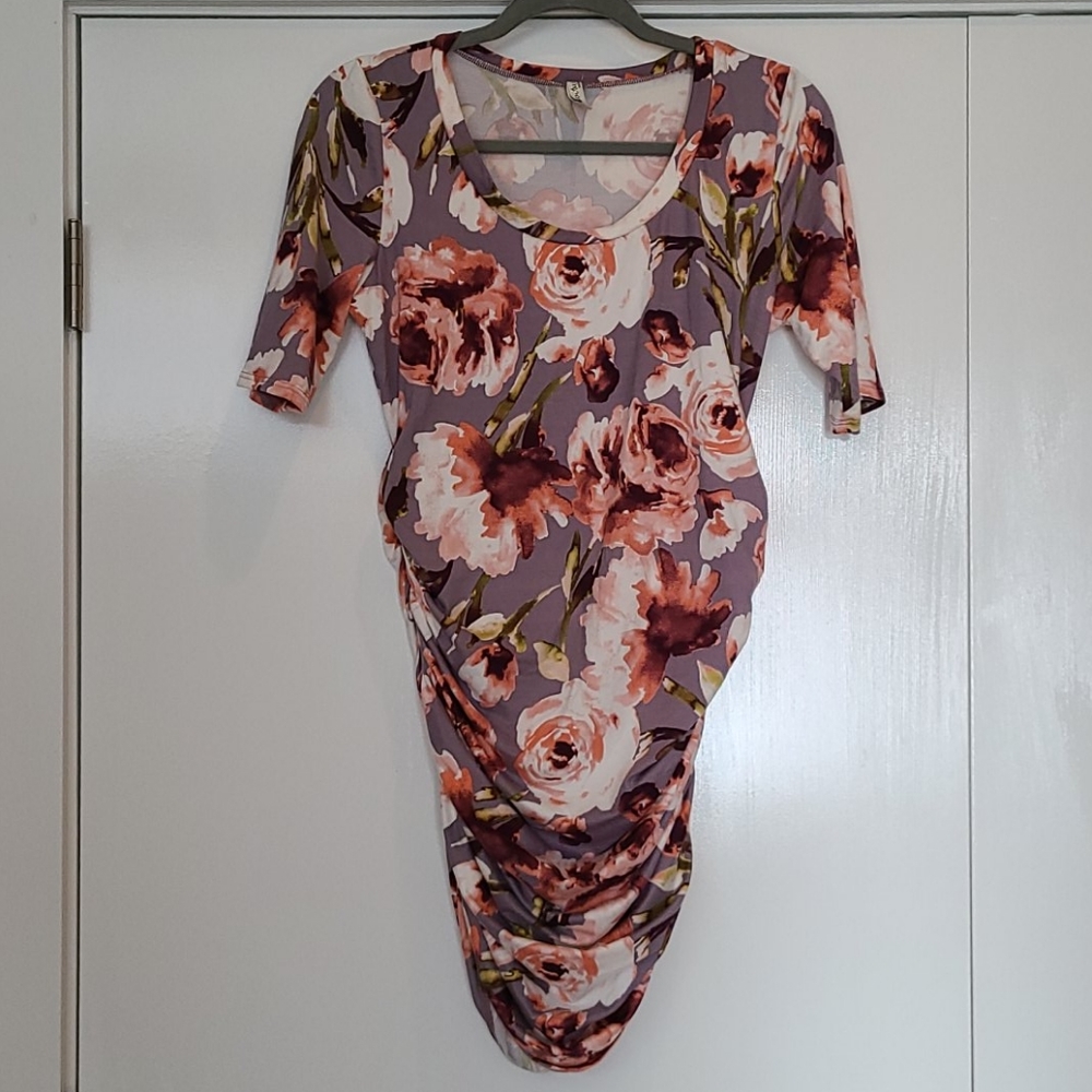 Mother Bee Ruched Maternity Dress